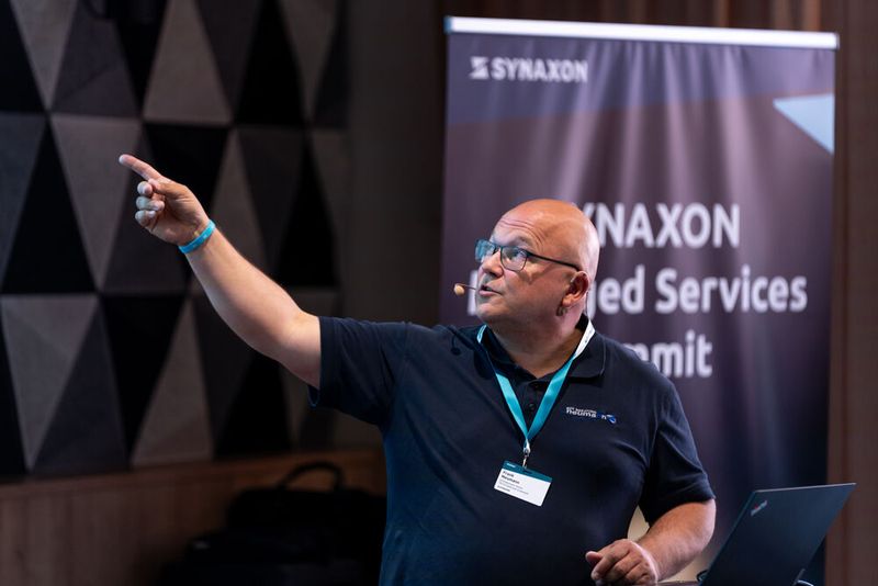 Mit seinem Vortrag „Das Jahresgespräch als Vertriebsunterstützung für Managed-Services-Produkte“ startet Frank Neumann (EDV Neumann GmbH) als erster Dozent die 1,5-tägige Veranstaltung. (Bild: Synaxon)