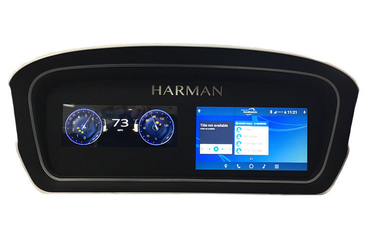 Harman zeigte unter anderem sein Digital Cockpit – eine neue Plattform zur intelligenten Integration aller digitalen Anzeigen eines Autos einschließlich der dazugehörigen Informationen und Dienstleistungen. (Harman)