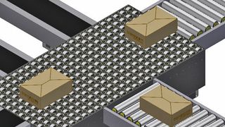Die Fördermatrix besteht aus vielen kleinskaligen Fördermodulen, die in der Lage sind, miteinander zu interagieren und unabhängig voneinander Förder- und Schwenkbewegungen durchführen können. (Bild: Transnorm)