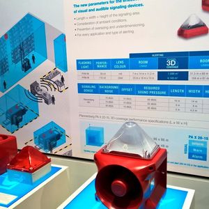 Pfannenberg 3D-Coverage ist eine neue Darstellungsmethode, die die tatsächliche Leistung von Signalgebern im Raum ermöglichen soll.