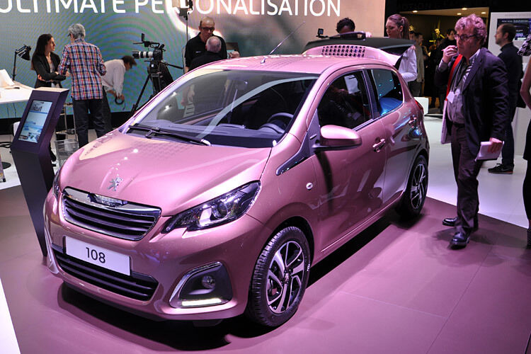 Peugeot geht mit einem neuen Modell im A-Segment an den Start. Der 108 geht optisch deutlich mehr in Richtung Lifestyle als der Vorgänger. (Foto: Wehner)