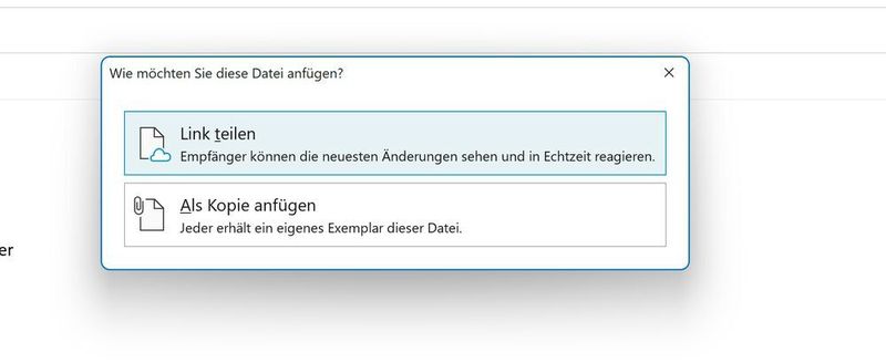 Dateianhänge in Outlook hinzufügen. (Joos/Microsoft (Screnshot))