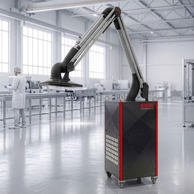 Der mobile Geruchsfilter Dustomat Active von Esta reduziert effektiv unangenehme 
Gerüche in Produktionsbereichen.
 (Bild: Esta)