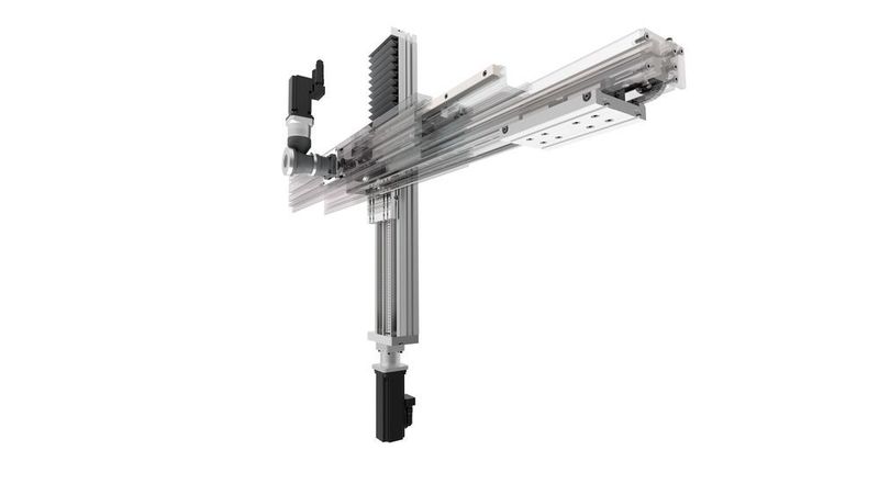 Das Teleskopmodul MTKUSE25-ZS in Verbindung mit einem Linearmodul MDKUVE25-KGT (Bild: Schaeffler)