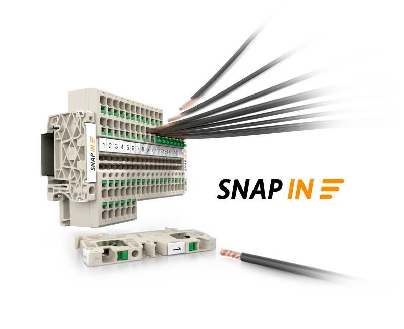 Klippon Connect-Reihenklemmen mit Snap In-Technologie