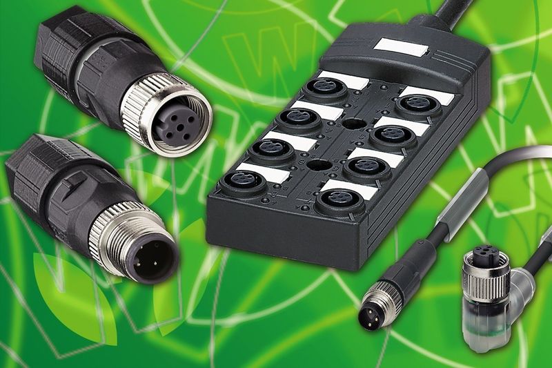 Saris M8/M12-Steckverbinder: Die Steckverbinder Saris M8/M12 sind in gerader und abgewinkelter Ausführung, sowie mit und ohne LED erhältlich. Der Steckverbinder soll durch seine Robustheit und eine einfach Handhabung überzeugen und stellt einen wichtigen Baustein in der Automatisierungstechnik dar. (Bild: Wieland)
