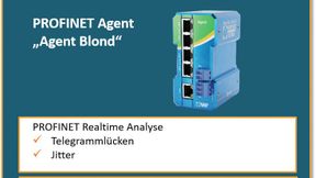 Agent Blond von Indu-Sol wird als rückwirkungsfreie Messstelle ins Netzwerk integriert, um die Netzwerk-Kommunikation zu überwachen. Die erfassten Informationen werden ins SPS-Diagnoseprotokoll integriert.  (Bild: Indu-Sol)