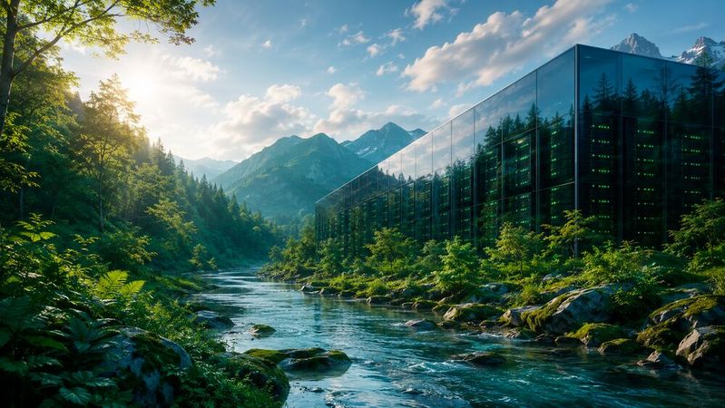 Greenpeace fordert von Cloud- und KI-Anbietern verbindliche ethische Mindeststandards – vom Energieverbrauch der Rechenzentren bis hin zu Ausschlussregeln für problematische Geschäftsfelder.(Bild:  ChatGPT / KI-generiert)