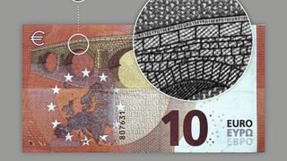 Auf Basis der Bildaufnahme mit der AIT „Xposure:1M-Technologie“ kann beispielsweise Mikroschrift auf Banknoten selbst bei hohen Aufnahmegeschwindigkeiten noch präzise erkannt werden. (Bild: AIT Austrian Institute of Technology )
