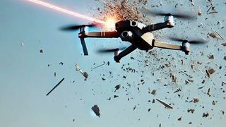Rheinmetall und MBDA dürfen ein laserbasiertes Drohnenabwehrsystem entwickeln, das der Marine zugute kommen soll (Symbolbild). (Bild: Lichtspiele)