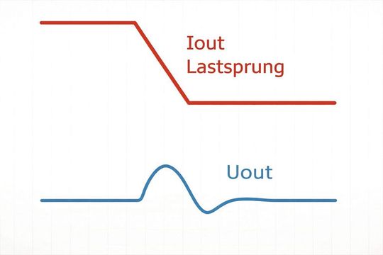 Bild 3:  Bei Entlastung steigt Uout an – bei Belastung fällt Uout.(Bild:  inpotron Schaltnetzteile GmbH)