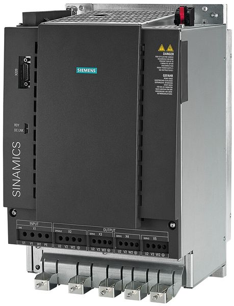 Bild 1: Komplette Antriebslösung für Werkzeugmaschinen in einem Gehäuse, ausgelegt für raue Industrieumgebungen und kritische Netze. (Bild: Siemens)