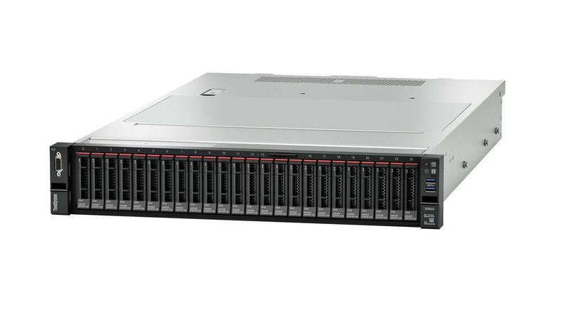 Das Thinksystem SR655 ist ein 2U-Multi-GPU-System mit Unterstützung für bis zu sechs Grafikkarten mit einfacher Breite. Es profitiert von den 128 PCIe-4.0-Lanes der neuen AMD-Server-Prozessoren. (Lenovo)