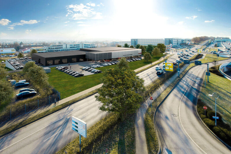 Das geplante neue Porsche-Zentrum in Dortmund. (Hülpert)