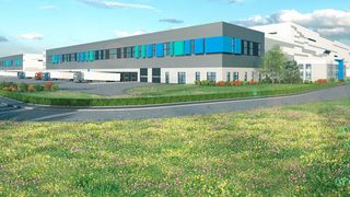 Bis zum Herbst kommenden Jahres soll das aus zwei Hallen bestehende Logistikzentrum in Ensisheim fertiggestellt werden (Bild: cda architects )