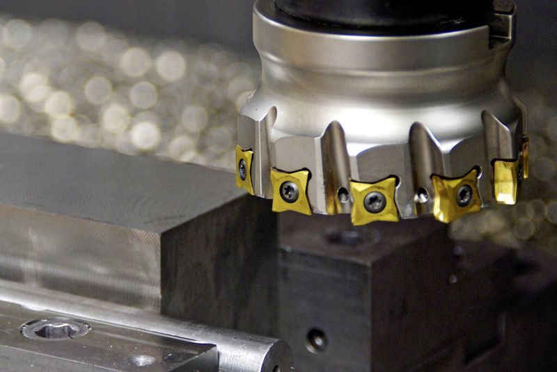 Der neue ‘Goldmax8’ Eckfräser im Einsatz. Er sorgt für ein erheblich höheres Zeitspanvolumen. (Ingersoll)