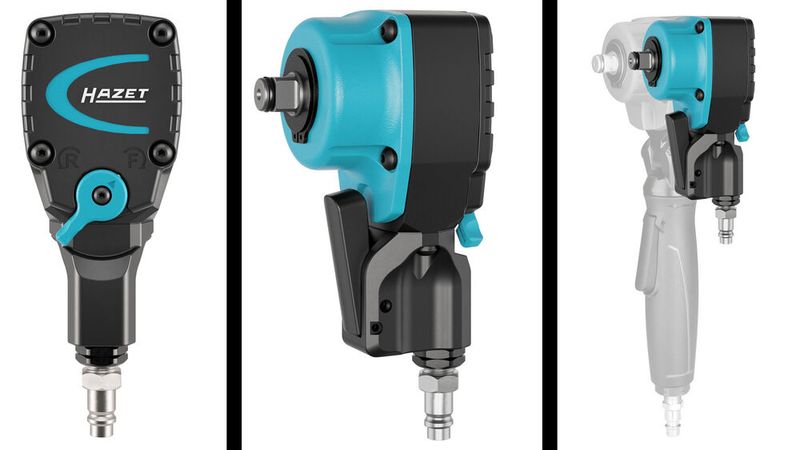 Der Schlagschrauber hat ein Lösemoment von 550 Nm, wiegt 1,1 Kilogramm und ist im Vergleich zu anderen Hazet-Modellen noch mal kompakter. (Bild: Hazet)