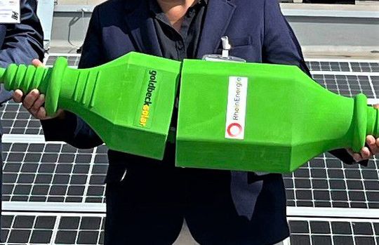 Grüner Strom für die Neska-Gruppe in Ladenburg. Möglich macht es eine neue Aufdach-Solaranlage, die von Rheinenergie und Goldbeck Solar projektiert wurde. Es sei die bisher größte, die man zusammen realisiert habe.(Bild:  Goldbeck Solar)