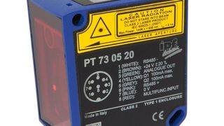 Der neue Laser-Distanzsensor von IPF Electronic eignet sich für präzise Positionieraufgaben über große Distanzen. (Bild: IPF Electronic)