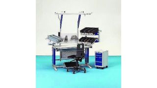 Alle Komponenten und Anbauelemente des neuen Arbeitsplatzsystems sind für Produktionsstandorte mit elektrostatisch gefährdeten Bauteilen auch in ableitfähiger Ausführung (ESD) lieferbar. Bild: Otto Kind (Archiv: Vogel Business Media)