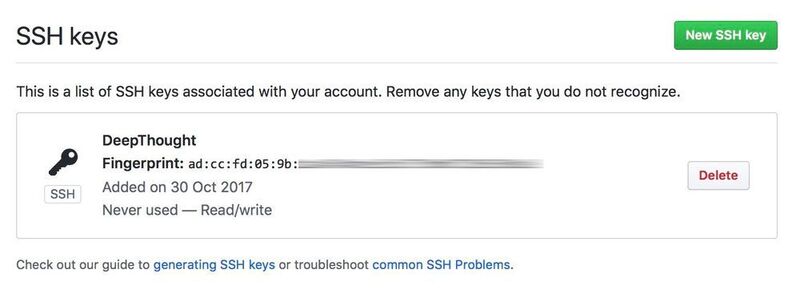 Ein SSH-Schlüssel erleichtert die Verwendung von GitHub. (Rentrop / GitHub)