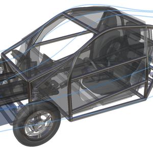 Package und Rahmen für das Projekt MUTE: Das Elektroauto für die urbane Mobilität.