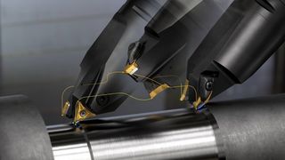 Sandvik Cormant will die Zerspanungsbranche mit neuen Ideen und intelligenten Konzepten vorantreiben: Auf der AMB 2018 gebe das Unternehmen unter dem Motto „Shaping the future together“ Antworten auf die Frage, wie Kunden und Partner deutlich höhere Produktivitätslevel, flexiblere Bearbeitungsprozesse und eine nachhaltigere Fertigung realisieren können.  (Sandvik Coromant)