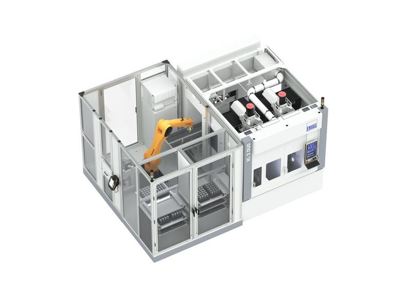 Automation cell with drawer system (Source: Emag)
