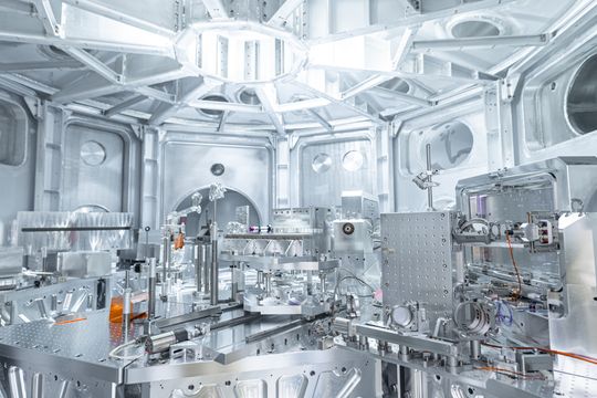 Setup at the L4n-P3 experimental site at the ELI Beamlines facility south of Prague, where the experiments to produce nanodiamonds were conducted.(Source:  ELI Beamlines)