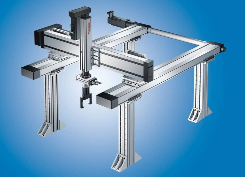 Bild 3: Bei diesem Baukasten für Handlingsysteme, sind elektrische und pneumatische Achsen, Linearsystem, innovative Verbindungstechnik sowie Profilstreben genau aufeinander abgestimmt.Bilder: Bosch Rexroth (Archiv: Vogel Business Media)