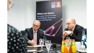 Uwe Scharf (li.) und Sebastian Seitz erklären im Interview, welches Potenzial die Digitalisierung für den Steuerungs- und Schaltanlagenbau hat.  (Bild: Rittal)