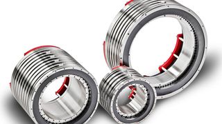 Die wassergekühlten Torquemotoren der Baureihe TMRW in drei Größen. (Hiwin)