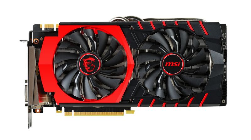 Die MSI GTX 980 Ti Gaming 6G im Custom-Design ist mit einem leistungsfähigeren Kühler ausgestattet. Die Karte arbeitet mit einem höheren Takt von von zu 1279 MHz im Boost-Modus. (Bild: MSI)