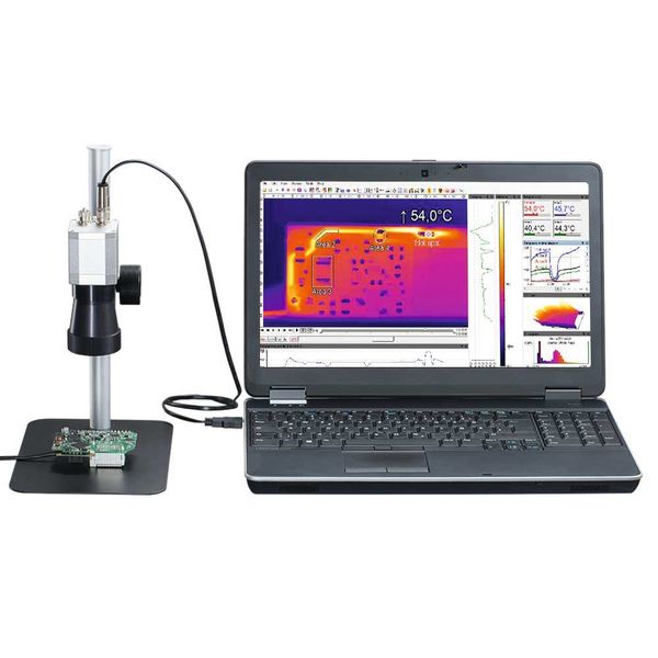 Die sehr gute thermische und geometrische Detailauflösung der Kameras zeigt kleinste Temperaturdifferenzen auf und gewährleistet so eine effektive und präszise Funktionsprüfung von Elektronikprodukten (Optris)