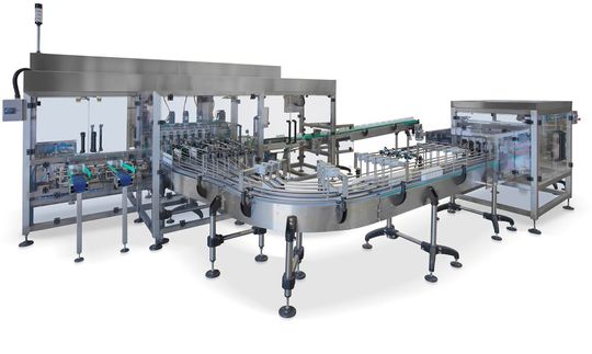 Traypacker für Mini-Trays von Gampack mit automatischem Formatwechselsystem.(Bild:  Gampack)
