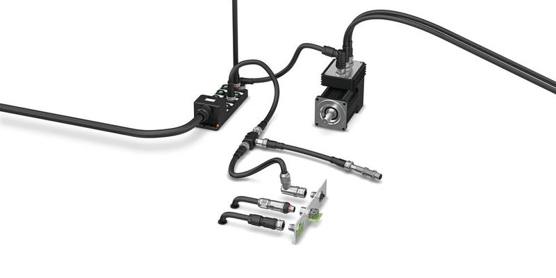 Beispielhafte Systemtopologie einer M12-Verkabelung mit Push-Pull-Schnellverriegelung. (Bild: Phoenix Contact)