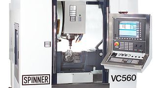Die VC560 ist die kleinste Fräsmaschine der „VC-Performance Line“ von Spinner. Sie verfügt über einen Verfahrweg in der X-Achse von 560 mm. Bild: Spinner (Archiv: Vogel Business Media)