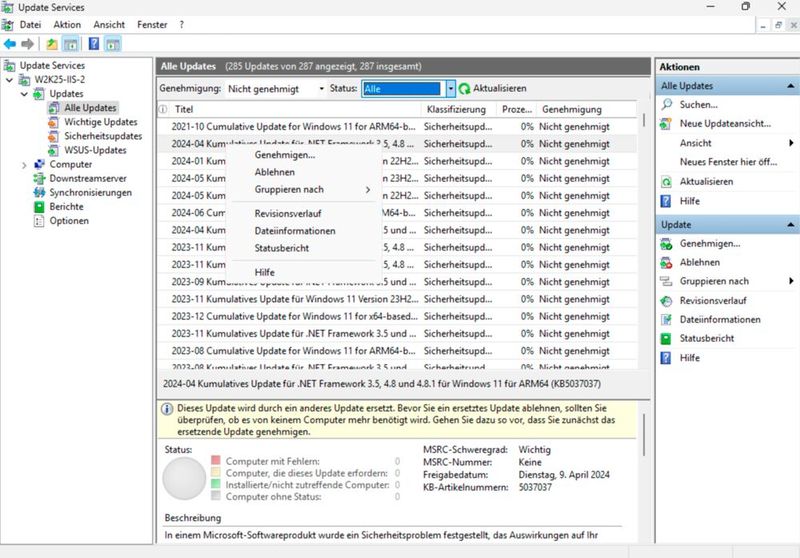 WSUS gilt mittlerweile veraltet und kann nicht alle Updates verteilen.  (Bild: Thomas Joos)
