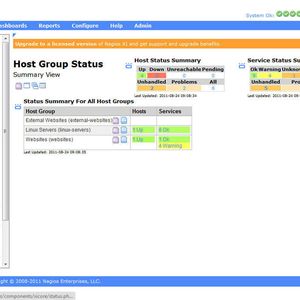 Abbildung 2: Angebundene Clientcomputer bezeichnet Nagios als Hosts