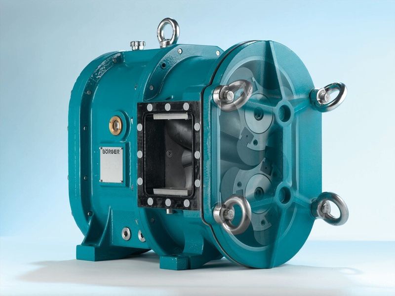 Auf dem Pumpenplatz zu sehen: Drehkolbenpumpen von Börger (Börger/hannovermesse.de)