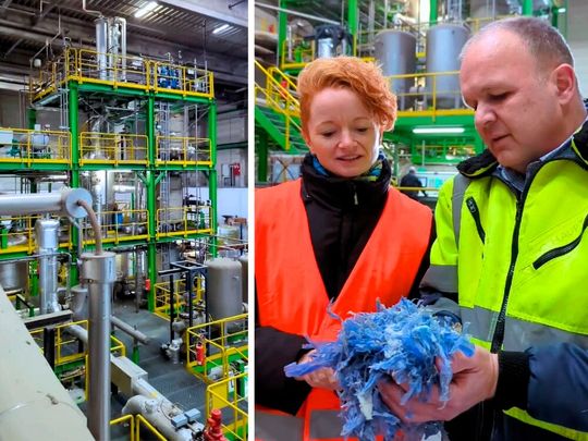 Chemische Recyclinganlage in Ennigerloh, Nordrhein-Westfalen: In dieser Anlage werden komplexe Kunststoffabfälle in ihre chemischen Grundstoffe zerlegt.(Bild:  Plastics Europe Deutschland)