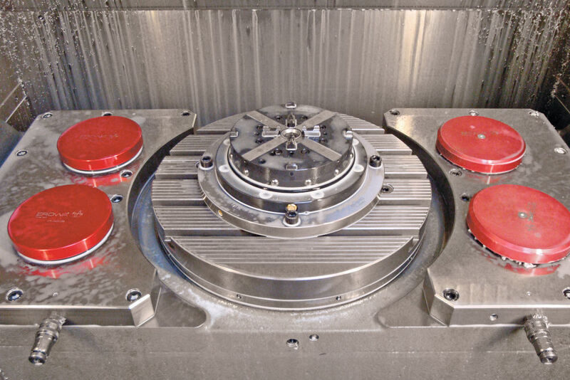 Die zum Einsatz kommende Erowa-Schnittstelle für die Palettensysteme «PowerChuck 210 / ITS 148» bietet Jossi die Möglichkeit des präzisen und automatisierten Werkstückwechsels. (Erowa)