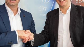 Markus Steilemann, Vorstandsvorsitzender von Sus Chem, und Friedrich Barth, Geschäftsführer von ISC3, bei der Unterzeichnung des Memorandum of Understanding. (ISC3 )