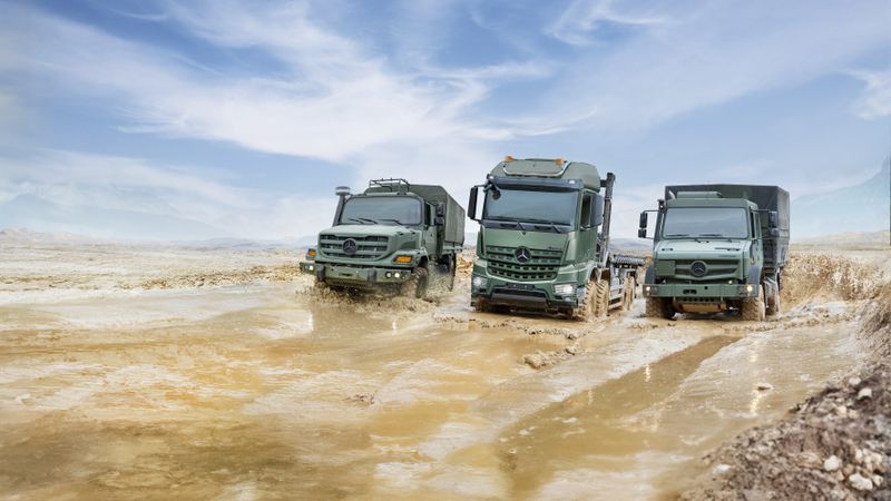 Daimler Truck fasst seine Rüstungsaktivitäten unter der Marke „Daimler Truck Defence“ zusammen.(Bild:  Daimler Truck)
