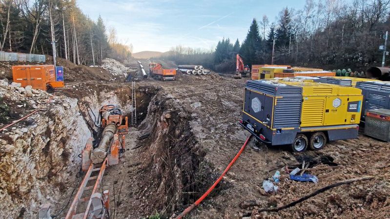 Bei der zweiten Baustelle in Kroatien, im Januar 2025 in Bosiljevo, war der Fels noch härter als bei der ersten.(Bild:  Petzold)