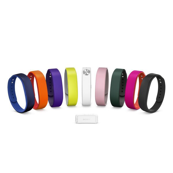 In vielen bunten Farben gibt es das Smartband von Sony für 99 Euro.  (Sony)