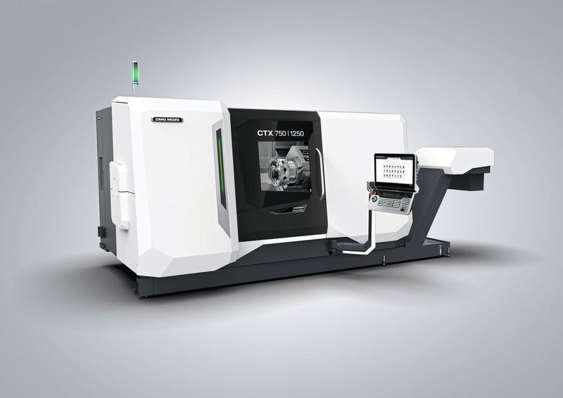 Auf einer Fläche von lediglich 11,7 m² bietet die CTX 750|1250 ausreichend Platz für ø 700 x 1.290 mm große Werkstücke. (Bild: DMG Mori)