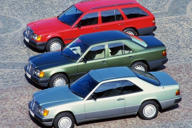 Erfolgreiches Trio: der W124 als Limousine, Coupe sowie Kombi. (Foto: Daimler)