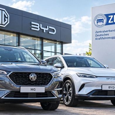 Die neu gegegründeten Händlerverbände der asiatischen Automarken MG und BYD sind Mitglieder im ZDK. (Bild: KI-generiert)