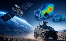 Simulation sicherheitskritischer Systeme: Virtuelle Modelle ermöglichen die Analyse von Vibrationen, Schockbelastungen und thermostrukturellen Effekten bereits vor dem Bau physischer Prototypen. (Bild: Merkle)